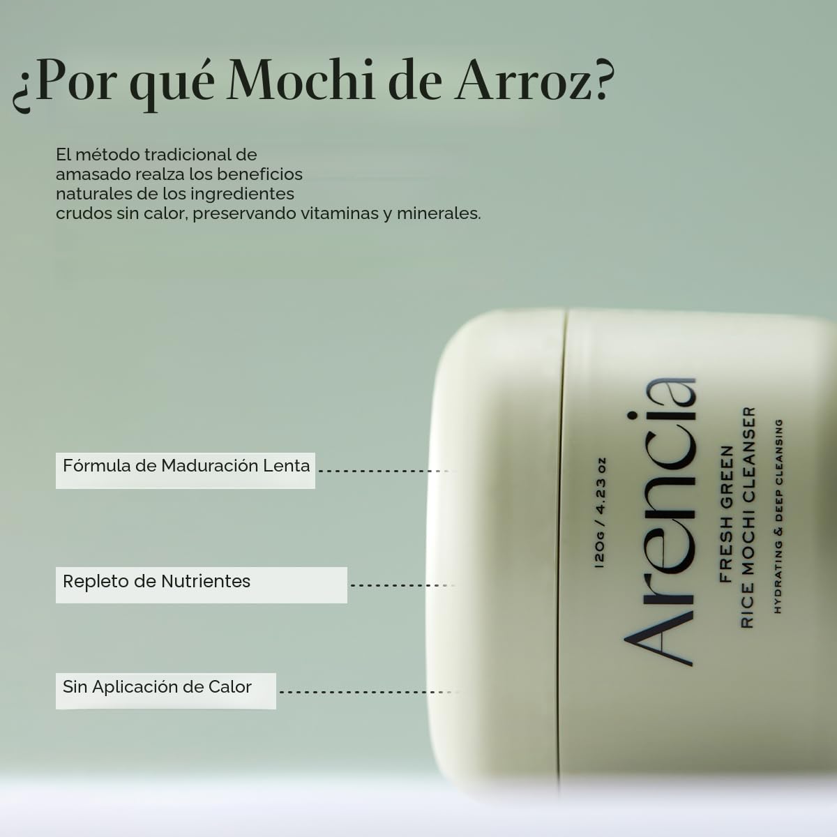 ARENCIA Korean Rice Mochi Limpiador facial y exfoliante diario