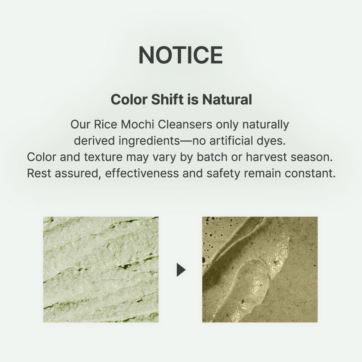 ARENCIA Korean Rice Mochi Limpiador facial y exfoliante diario