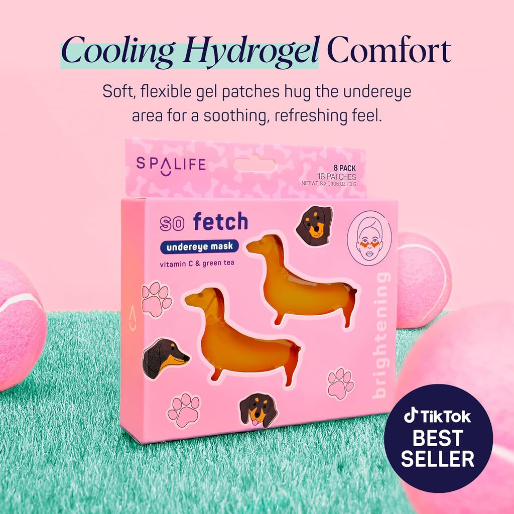 SpaLife So Fetch - Parches de hidrogel debajo de los ojos para ojeras