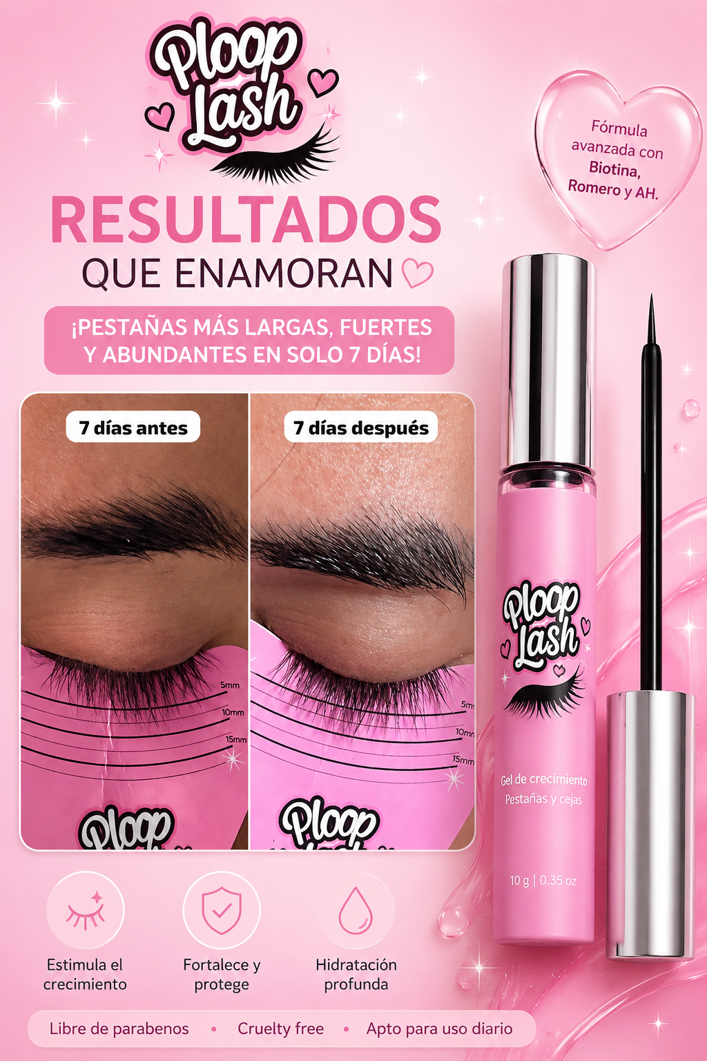 Ploop Lash – Serum para Crecimiento de Pestañas y Cejas
