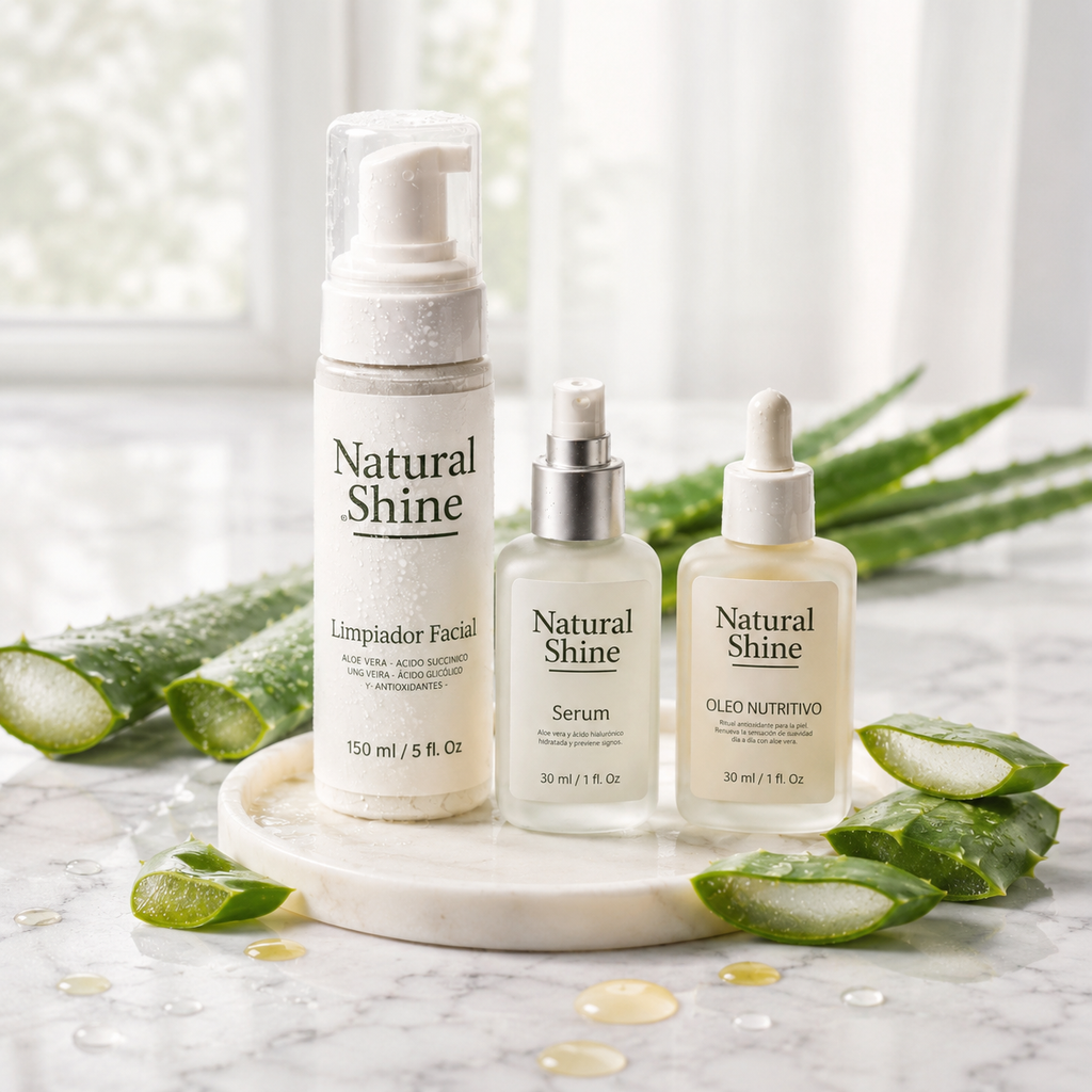 Kit X3 Natural Shine – Limpia, Hidrata y Nutre tu Piel